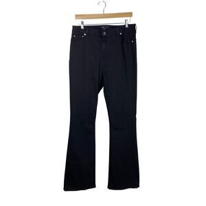 ASOS Design Black Bootcut Jeans Womens Size 18 Tall High Rise Stretch